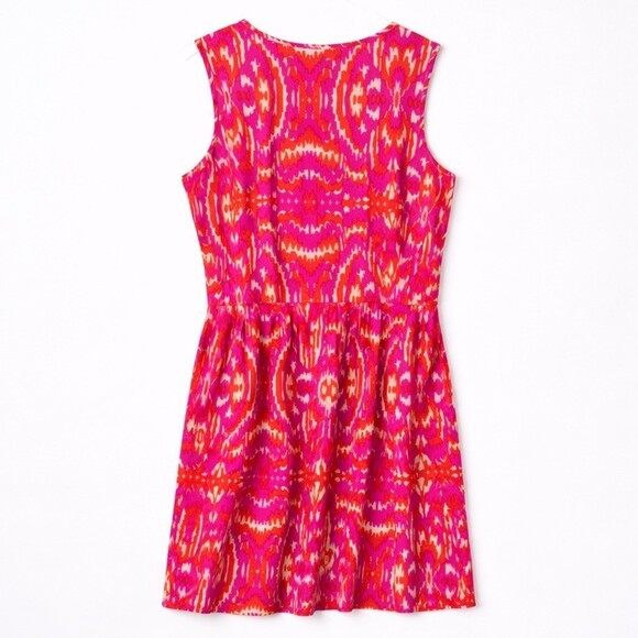 Jude Connally pink Sleeveless rachel Dress Size Small jude cloth ikat print - Picture 4 of 7